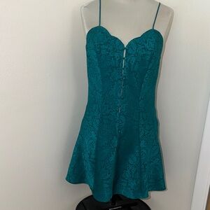 Vintage 90’s Y2K Victoria’s Secret emerald green nighty slip button small s